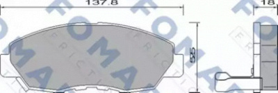 FOMAR FRICTION fo633881 -  Комплект тормозных колодок, дисковый тормоз